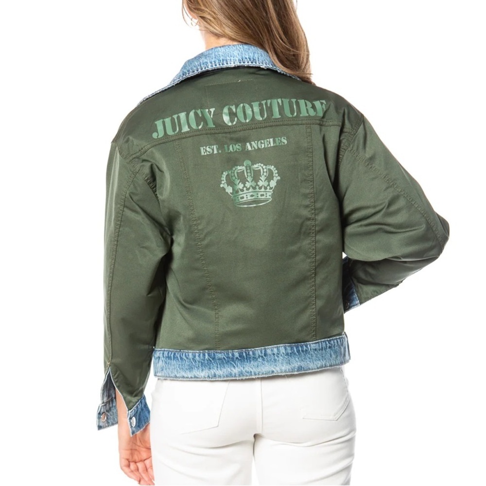 JUICY COUTURE reversible monogram trucker jacket